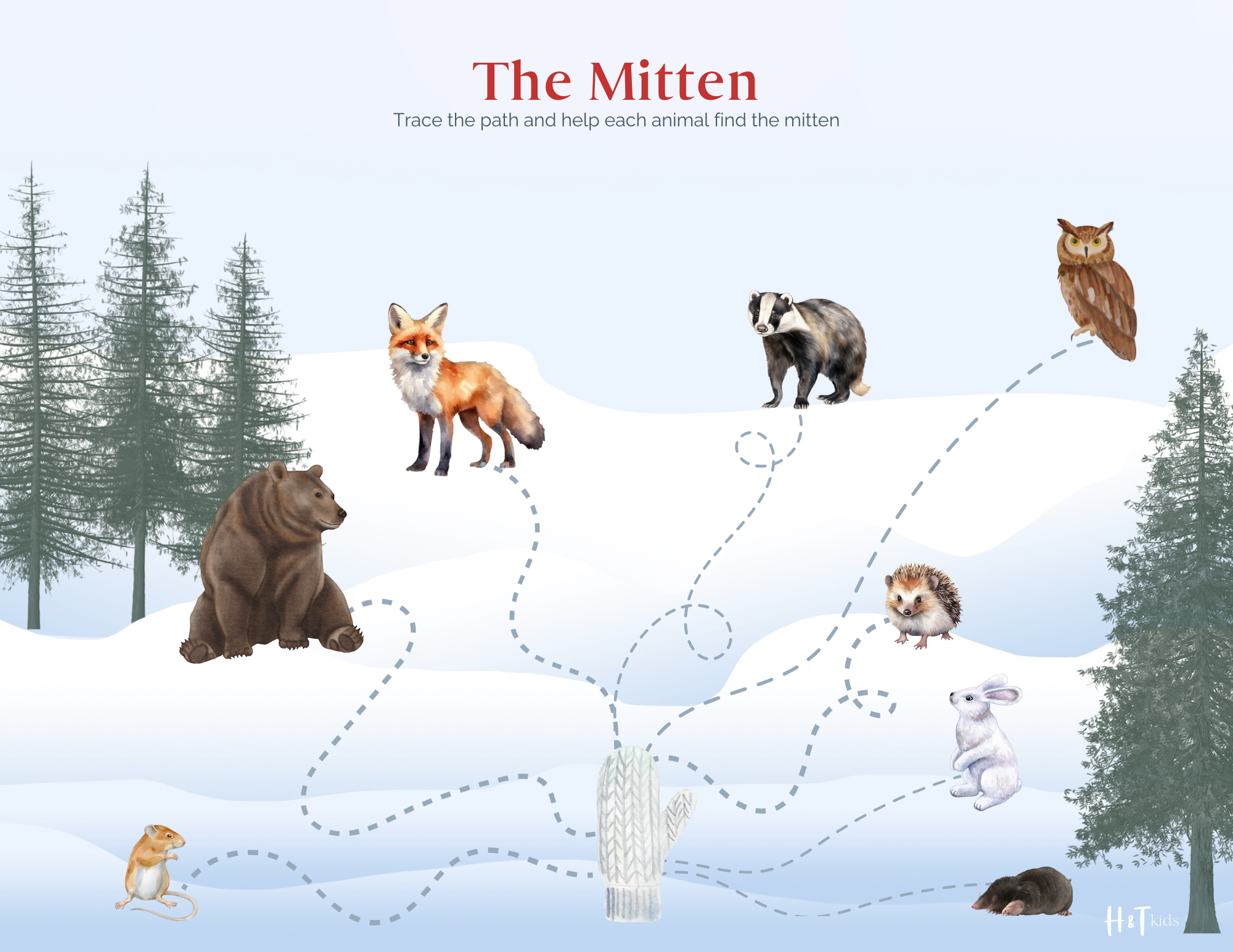 Winter Fun Activities to Pair with The Mitten by Jan Brett