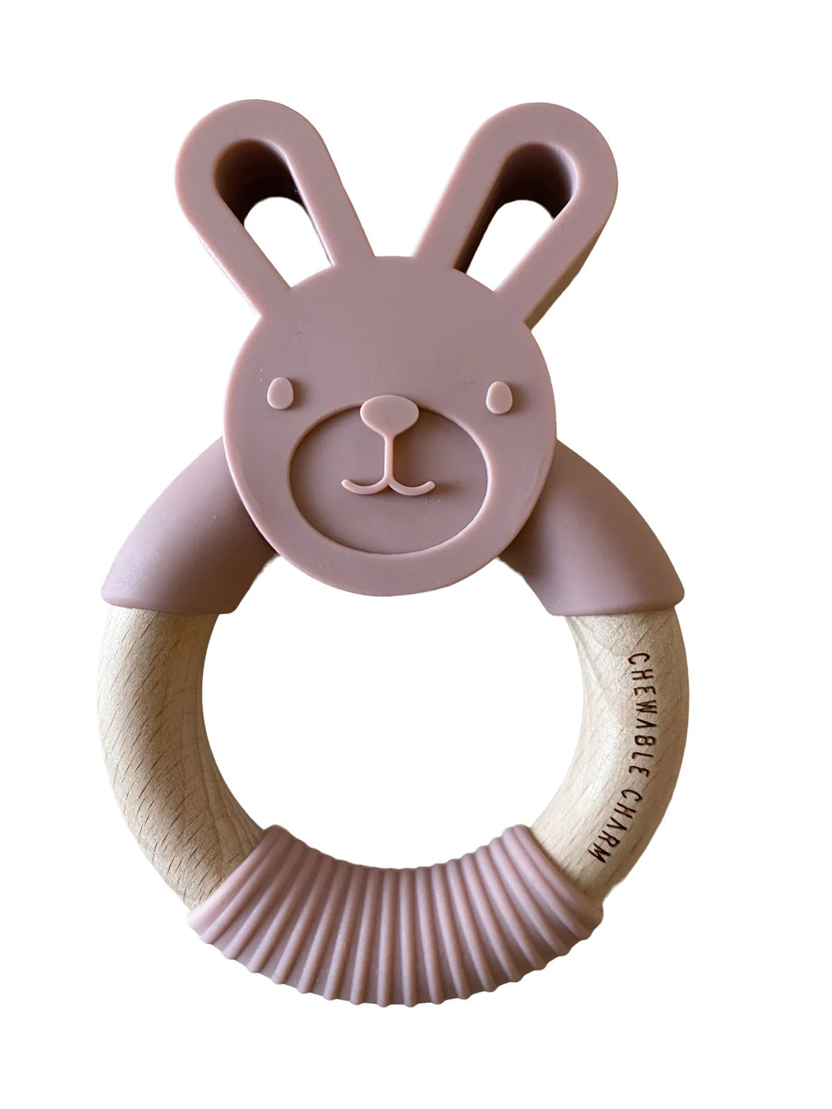 Bunny Silicone + Wood Teether - Ballet Slippers