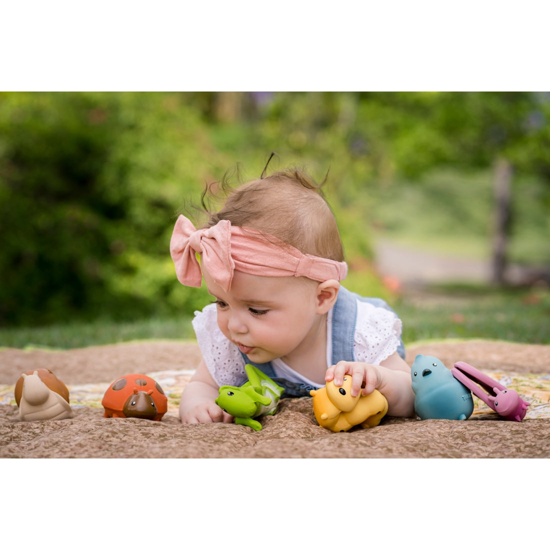 Ladybug Natural Rubber Teether, Rattle & Bath Toy