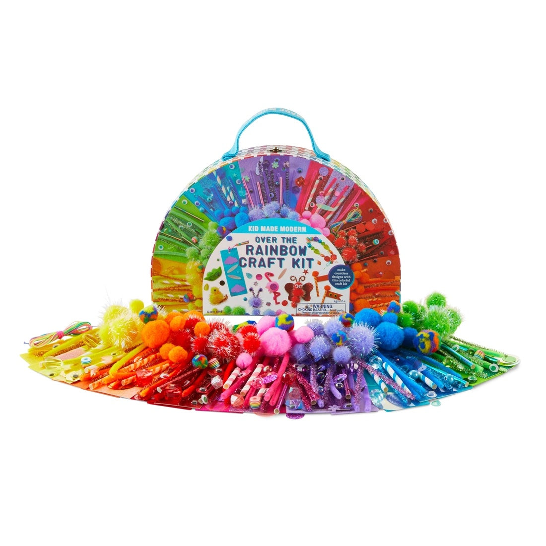 Highlights Rainbow Yarn Art Craft Kit for Kids, Create Rainbow Wall Art and Pom