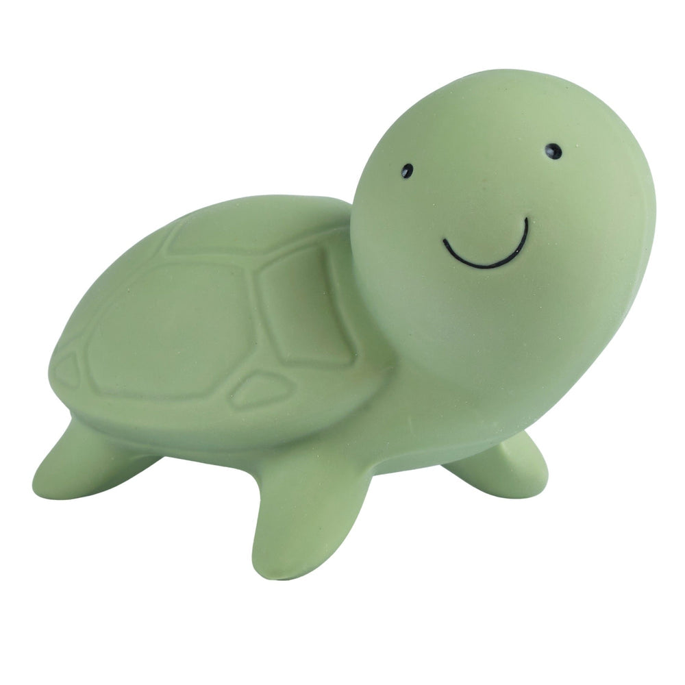 Turtle Natural Organic Rubber Teether, Rattle & Bath Toy