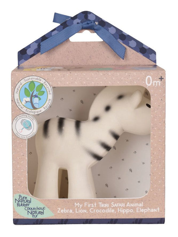 Zebra Natural Organic Rubber Teether & Bath Toy